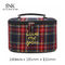 Koreanische Art-kundenspezifischer Druck Logo Grid Cylinder Cosmetic Bag