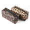 Lederne Reise-Kosmetiktasche tragbarer Frauen-Leopard PUs
