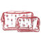 Reißverschluss zugemachte Rose Pattern Transparent PVC-Kulturtasche für Reise