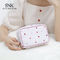 Schöne rosa Herz-Satin-Gewebe-Make-upbürsten-Drucktasche mit Reißverschluss